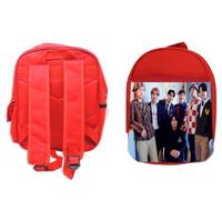 MERCHANDMANIA PACK MOCHILA ROJA Y ESTUCHE bts kpop chicos 2025 born singer standing next to you school material