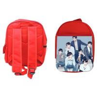 MERCHANDMANIA PACK MOCHILA ROJA Y ESTUCHE bts kpop chicos 2025 let me know winter ahead school material