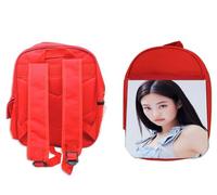 MERCHANDMANIA Pack Mochila Roja y Estuche cantante chica Mantra With the IE Way Up Like school material