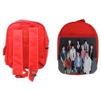 MERCHANDMANIA PACK MOCHILA ROJA Y ESTUCHE cantantes kpop treasure bona bona run school material