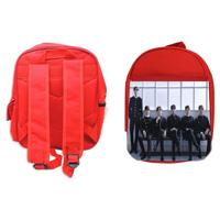 MERCHANDMANIA Pack Mochila Roja y Estuche chicos cantantes famosos grupo before you met me school material