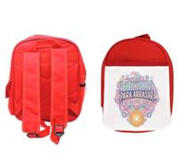 MERCHANDMANIA Pack Mochila Roja y Estuche frase bonita motivadora arte salero vida school material