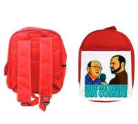 MERCHANDMANIA Pack Mochila Roja y Estuche frase graciosa que me quedo sin comer trabajo pobre school material