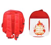 MERCHANDMANIA Pack Mochila Roja y Estuche frase motivadora dignidad orgullo fuerza school material