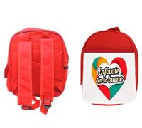 MERCHANDMANIA Pack Mochila Roja y Estuche frase motivadora psicologia positiva positividad school material