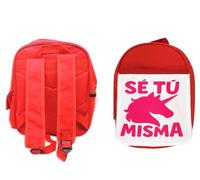MERCHANDMANIA Pack Mochila Roja y Estuche frase motivadora se tu misma carácter psicologia school material