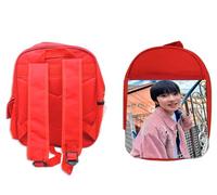 MERCHANDMANIA PACK MOCHILA ROJA Y ESTUCHE grupo kpop nct sakuya baby don't stop school material