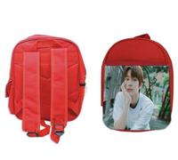 MERCHANDMANIA PACK MOCHILA ROJA Y ESTUCHE grupo kpop nct sion love on the floor school material