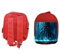 MERCHANDMANIA PACK MOCHILA ROJA Y ESTUCHE LA INVOCACION DE CTHULHU LOVECRAFT school material