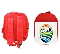 MERCHANDMANIA PACK MOCHILA ROJA Y ESTUCHE logo profesional jardinero jardineria school material