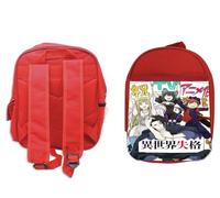 MERCHANDMANIA PACK MOCHILA ROJA Y ESTUCHE no longer human in another world hechicero school material