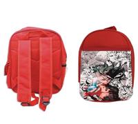MERCHANDMANIA Pack Mochila Roja y Estuche serie anime dr stone manga piedra ciencia senku school material