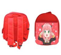 MERCHANDMANIA PACK MOCHILA ROJA Y ESTUCHE spy x family niña anya kawaii cute mona school material