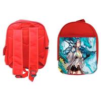 MERCHANDMANIA Pack Mochila Roja y Estuche videojuego mmo rpg arknights personaje ling dragon school material