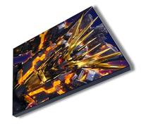MERCHANDMANIA Panel fotográfico decorativo serie anime gundam oscuro mechas mecas combate cuadro acabado brillante elegante pared
