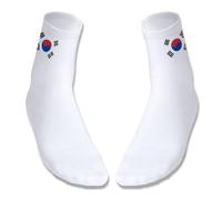 MERCHANDMANIA PAR DE CALCETINES SUAVES TALLA S-M bandera corea del sur pais gobierno coreano deportivos moda poliester