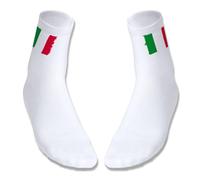 MERCHANDMANIA PAR DE CALCETINES SUAVES TALLA S-M BANDERA DE ITALIA ROMA italianos pais nacion deportivos moda poliester