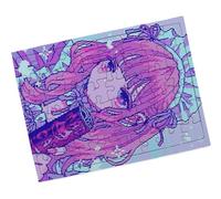 Merchandmanía Puzzle Pequeño tamaño Aprox. A5 de 48 Piezas con Marco Anime Girl Maid Retro Pixel Art moe Tsundere vaporware Rompecabezas puzle para Adulto