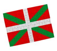 Merchandmanía Puzzle Pequeño tamaño Aprox. A5 de 48 Piezas con Marco Bandera de euskadi españa Comunidad autonoma Vasca Rompecabezas puzle para Adulto
