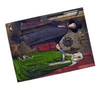 Merchandmanía Puzzle Pequeño tamaño Aprox. A5 de 48 Piezas con Marco Cuadro Arte Jan Van Eyck, El Retrato de Arnolfini Rompecabezas puzle para Adulto