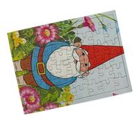 Merchandmanía Puzzle Pequeño tamaño Aprox. A5 de 48 Piezas con Marco David el gnomo nomo Duende Dibujos Tele Antiguos Rompecabezas puzle para Adulto