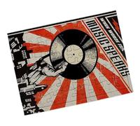 Merchandmanía Puzzle Pequeño tamaño Aprox. A5 de 48 Piezas con Marco Retro Music Musica Disco animo Poster Fiesta Alegria Rompecabezas puzle para Adulto