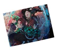 Merchandmanía Puzzle Pequeño tamaño Aprox. A5 de 48 Piezas con Marco Serie Anime Dibujos Hermanos Lucha Samurai Rompecabezas puzle para Adulto