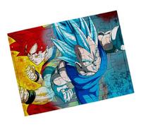 MERCHANDMANIA Puzzle Pequeño tamaño aprox. A5 de 48 piezas con marco serie anime dibujos lucha combate guerreros dioses rompecabezas puzle para adulto