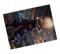 Merchandmanía Puzzle Pequeño tamaño Aprox. A5 de 48 Piezas con Marco Super Guerrero Luchador Serie Dibujos Artes Marciales Rompecabezas puzle para Adulto