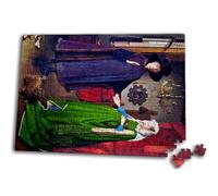 Merchandmanía Puzzle tamaño Aprox. A3 de 252 Piezas Cuadro Arte Jan Van Eyck, El Retrato de Arnolfini Rompecabezas puzle para Adulto
