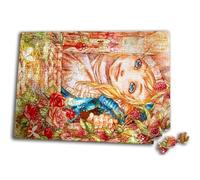 Merchandmanía Puzzle tamaño Aprox. A3 de 300 Piezas Cuento Alicia en el Pais de Las Maravillas Historia Libro Rompecabezas puzle para Adulto