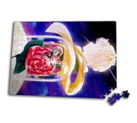 Merchandmanía Puzzle tamaño Aprox. A3 de 300 Piezas el principito Rosa Amor Estrellas Espacio Historia Rompecabezas puzle para Adulto