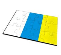Merchandmanía Puzzle tamaño Aprox. A4 de 12 Piezas Bandera de canarias españa Comunidad autonoma Rompecabezas puzle
