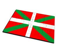 Merchandmanía Puzzle tamaño Aprox. A4 de 12 Piezas Bandera de euskadi españa Comunidad autonoma Vasca Rompecabezas puzle
