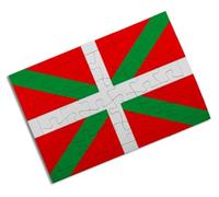 Merchandmanía Puzzle tamaño Aprox. A4 de 24 Piezas Bandera de euskadi españa Comunidad autonoma Vasca Rompecabezas puzle para Adulto