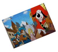 Merchandmanía Puzzle tamaño Aprox. A4 de 24 Piezas Dartañan mosqueteros espadachin Dibujos Julieta Rompecabezas puzle para Adulto