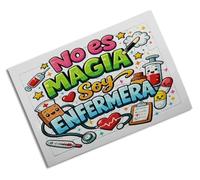 Merchandmanía Puzzle tamaño Aprox. A4 de 24 Piezas Meme Frase Graciosa no es Magia Soy Enfermera Rompecabezas puzle para Adulto
