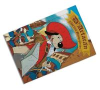 Merchandmanía Puzzle tamaño Aprox. A4 de 24 Piezas Mosqueteros Perros Francia Medieval Dibujos Rompecabezas puzle para Adulto