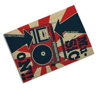 Merchandmanía Puzzle tamaño Aprox. A4 de 24 Piezas Retro Music on Musica radiocasette Poster Fiesta Rompecabezas puzle para Adulto