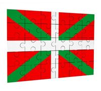 Merchandmanía Puzzle tamaño Aprox. A4 de 35 Piezas Bandera de euskadi españa Comunidad autonoma Vasca Rompecabezas puzle para Adulto