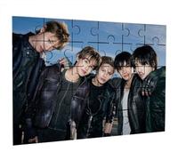 Merchandmanía Puzzle tamaño Aprox. A4 de 35 Piezas Chicos Cantantes Famosos Mention me Deja VU Rompecabezas puzle para Adulto