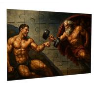 Merchandmanía Puzzle tamaño Aprox. A4 de 35 Piezas Cuadro Arte el creador musculos Gimnasio calistenia Rompecabezas puzle para Adulto