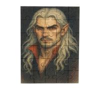 Merchandmanía Puzzle tamaño Aprox. A4 de 35 Piezas Dracula Dibujo a Lapiz Arte Vampiro Elegante Atractivo Rompecabezas puzle para Adulto