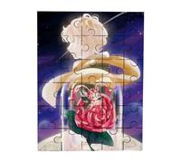 Merchandmanía Puzzle tamaño Aprox. A4 de 35 Piezas el principito Rosa Amor Estrellas Espacio Historia Rompecabezas puzle para Adulto