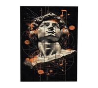 Merchandmanía Puzzle tamaño Aprox. A4 de 35 Piezas Estatua Busto David Miguelangel Cascos Musica Rompecabezas puzle para Adulto