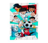 Merchandmanía Puzzle tamaño Aprox. A4 de 35 Piezas Oliver y Benji Equipo furgol Futbol Personajes Dibujos Rompecabezas puzle para Adulto