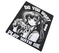Merchandmanía Puzzle tamaño Aprox. A4 de 96 Piezas Frase Graciosa Anime Wanna Play with me Videojuegos Rompecabezas puzle para Adulto