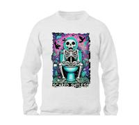 MERCHANDMANIA Sudadera A3 Carta Tarot Graciosa Meme Miedo Terror WC bater Sweatshirt