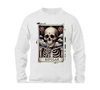 MERCHANDMANIA Sudadera A3 Carta Tarot Graciosa Meme Trastorno Bipolar Locura Sweatshirt