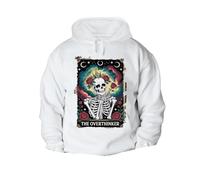 MERCHANDMANIA Sudadera con Capucha A3 Carta Tarot Graciosa Meme Pensador filosofo preocupacion con Bolsillos